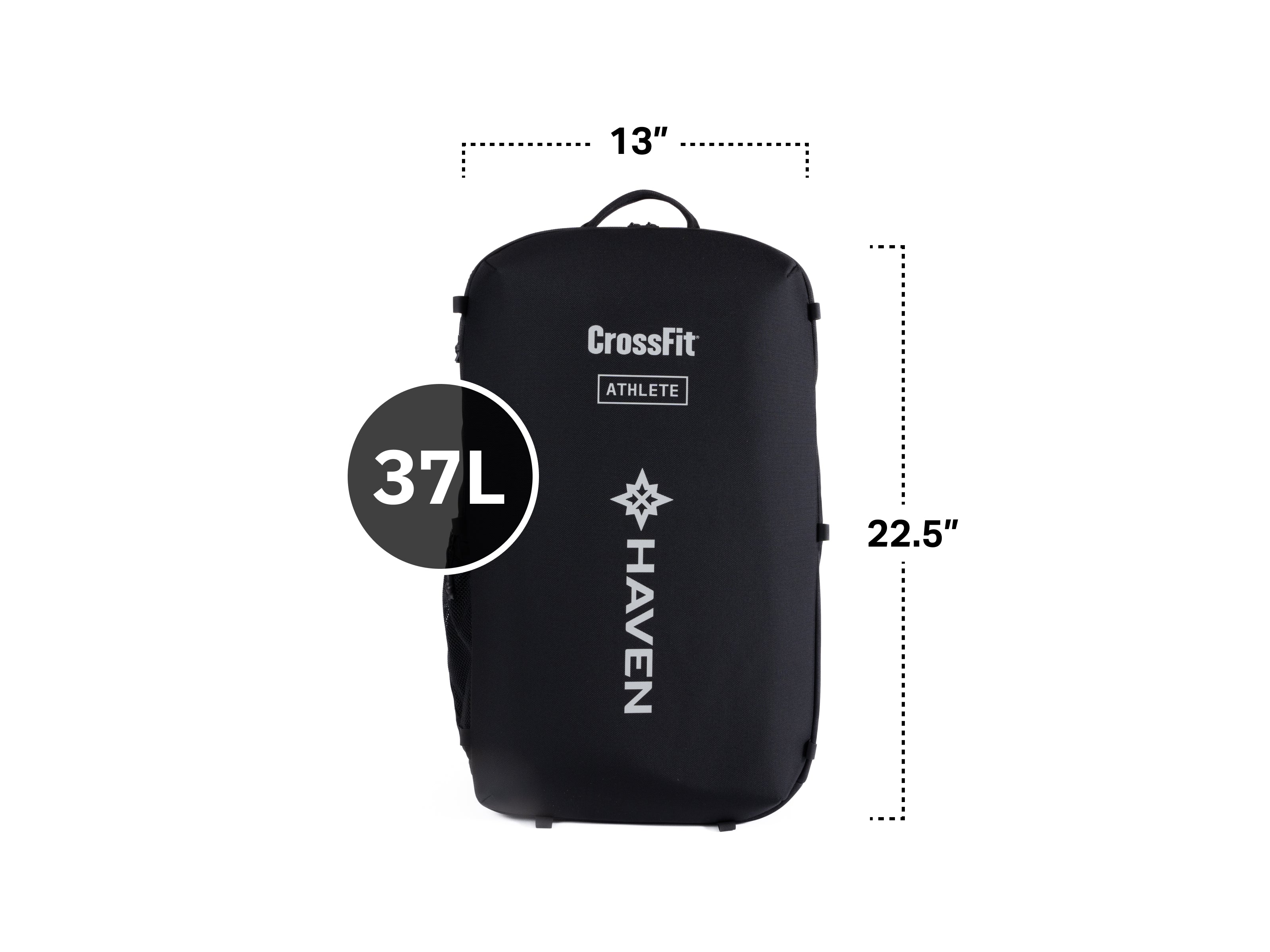 Haven x Crossfit | The Small Backpack - Organized Gym Bag with Vented Shoe Garage & Compartments | for Athletes, Weightlifters, & Professionals