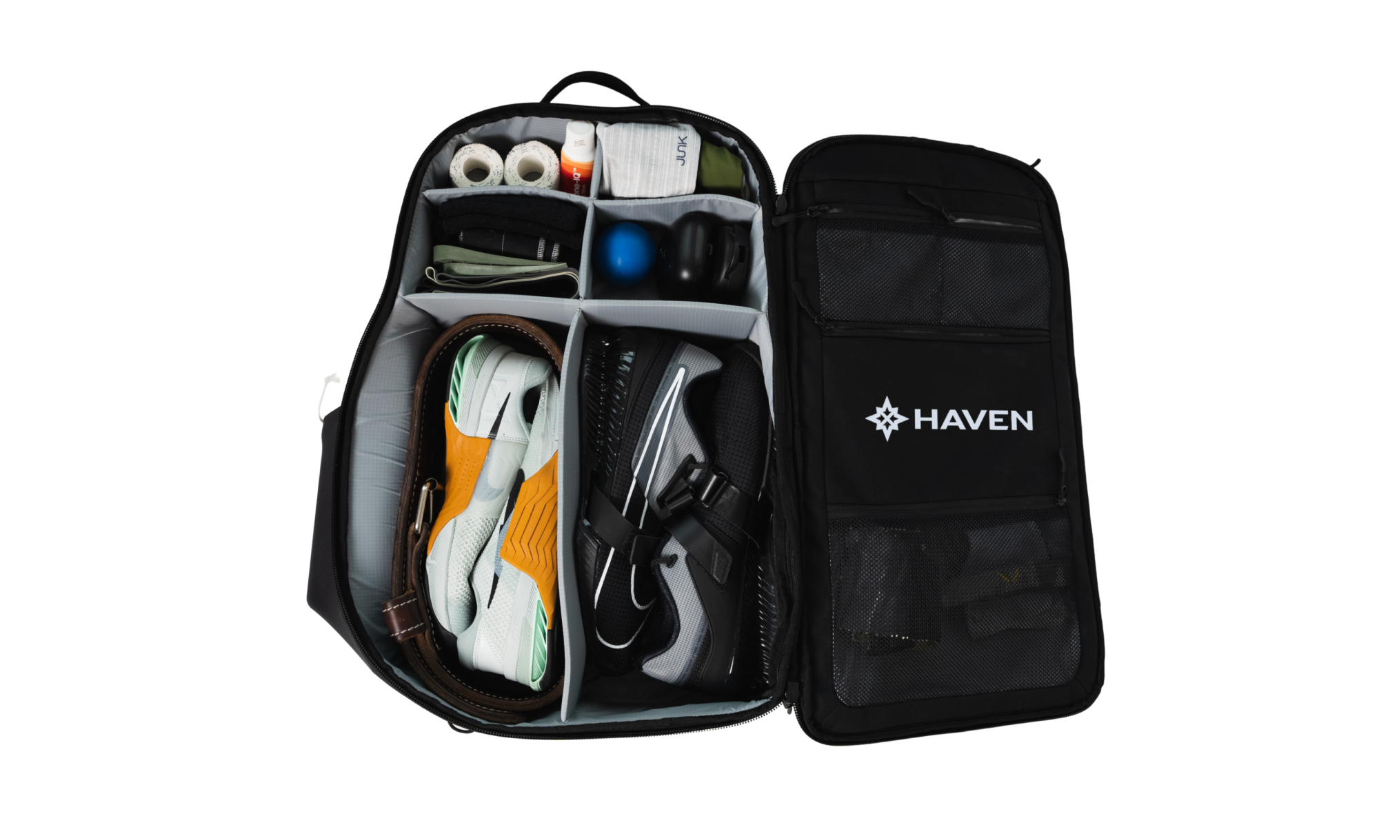 The Small Backpack - Organized Gym Bag with Vented Shoe Garage & Compartments | for Athletes, Weightlifters, & Professionals | Haven Athletic
